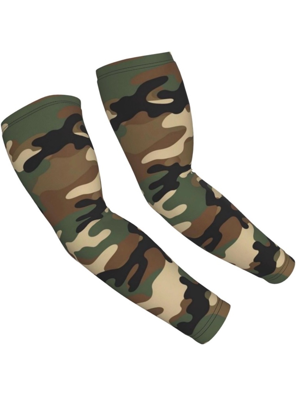 Camo Compression Arm Sleeves - Green Brown Tan